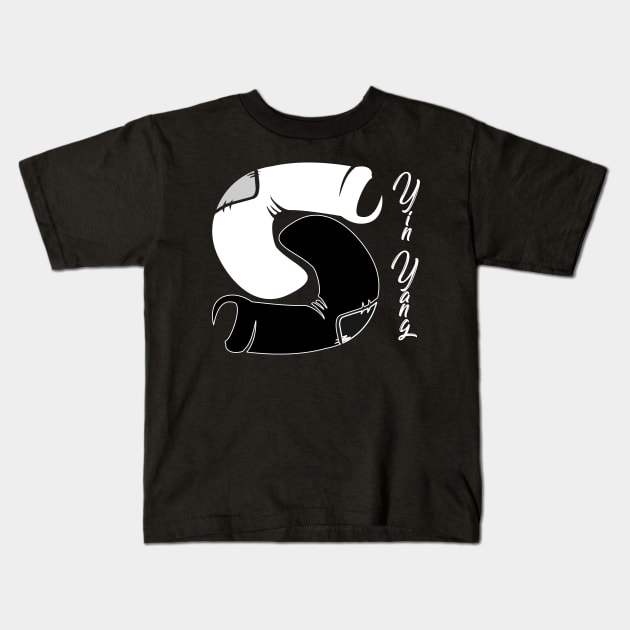 yin yang socks Kids T-Shirt by osvaldoport76